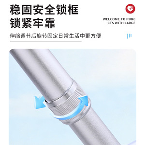 Bastón de Cuatro Patas de Aleación de Aluminio con Altura Ajustable y Antideslizante, Ayuda de Apoyo para Personas Mayores - Product Image 3