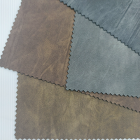 Tissu en cuir PU avec effet délavé, résistant à l'abrasion, pour vêtements et accessoires