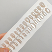 30 faux ongles en forme d'œil de chat, courts, carrés, couleur unie, à presser, fournisseur de faux ongles XS/S/M, ongles artificiels pour un usage quotidien