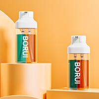 Bouteille en plastique PET Borui personnalisée à double pompe 200ml-500ml pour cosmétiques, soins de la peau, sérum, masque facial, teinture pour cheveux, perruques, impression de logo