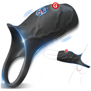 Venta caliente anillo de pene y manga del pene vibrador extensor de pene juguetes sexuales para adultos para hombres y parejas placer del punto G para mujeres y hombres - Product Image 2