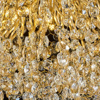 Grand projet de décoration intérieure sur mesure Luminaire suspendu Hôtel Villa Branche d'arbre moderne Lustres rectangulaires en cristal