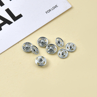 Boutons-pression métalliques écologiques à boucle dissimulée pour vêtements, divers modèles, avec perles décoratives et placage