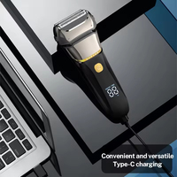 Rasoir Électrique Professionnel Rechargeable à Grille Vibrante Lavable, Portable avec Écran LCD, pour Hommes