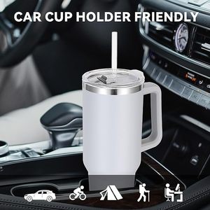 High Quality Popular Modern Stainless Steel 40oz Vacuum Insulated Eco-Friendly Portable Travel Tumbler Handle 12-24 Hours - Product Image 4