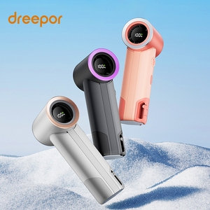 Dreepor xử lý Mini Fan Turbo tốc độ cao xách tay mạnh mẽ fan hâm mộ 3000mAh có thể sạc lại LCD hiển thị Quạt Điện Tay - Product Image 1