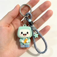 Porte-clés en caoutchouc PVC personnalisé avec logo, haute réduction, IP Anime, étanche, souvenir pour campagne de marque, en gros