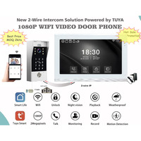 Interphone vidéo IP 2 fils avec connexion Wi-Fi, sonnette intelligente Tuya, installation DIY, économie de coût, détection de mouvement, capture d'image et enregistrement