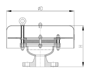 Tùy chỉnh DN25-600 End-Of-Line deflagration ngọn lửa bắt giữ iso16852 & API 2000 giấy chứng nhận EQU-LNG-ELDFA - Product Image 2