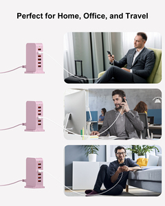 Chargeur USB 6 ports 5V/3A pour voyage, 50W, 6 USB-A, vente en gros d'usine, OEM/ODM, pour smartphone - Product Image 3