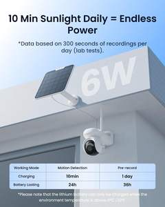 Caméras de sécurité solaires <span class=keywords><strong>REOLINK</strong></span> 4K Altas PT Ultra avec hub domestique ColorX Vision nocturne 360 °   Caméra IP extérieure sans fil à suivi automatique - Product Image 6