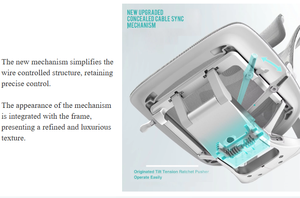 Sedia Premium in Mesh con sollevamento a Gas a 4 stadi 7D braccioli con supporto lombare sedia in Mesh di fascia alta con poggiapiedi e sedile in rete - Product Image 4