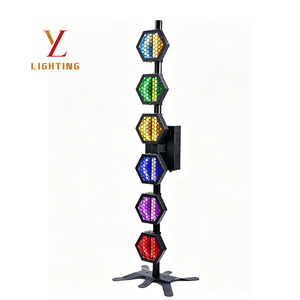 Projecteur LED Rétro à <span class=keywords><strong>6</strong></span> Yeux Effet Lumineux AC100-220V RGB DMX512 RDM à Gradation Linéaire pour Scène Stroboscopique et Effet Wash - Product Image 1