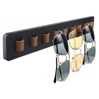 Support mural en bois pour lunettes, crochets fantaisie pour l'affichage et le rangement de lunettes de soleil à domicile