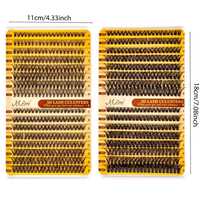 Palette de fards à paupières, Eyeliner waterproof longue tenue, Faux cils individuels mats et scintillants, 640 bouquets 50D/60D/80D, effet recourbant