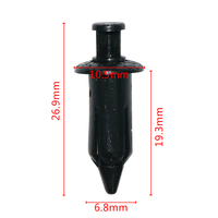 10184 Clips de fixation en nylon à pression pour voitures américaines, attaches de carrosserie, clips automobiles noirs
