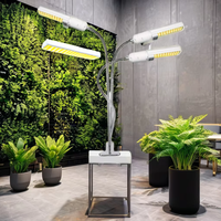 Lampe de culture Joystar à 3 têtes pour plantes d'intérieur en floraison, 132 LED, spectre complet simulant le soleil, gradation à 5 niveaux, minuterie 3/6/12H