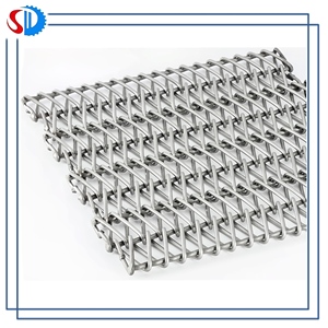 Cinturón de malla de alambre en espiral de tejido equilibrado doble de acero inoxidable al mejor precio de fábrica de alta calidad para Paleta de huevos - Product Image 3