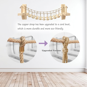 Structure murale moderne pour chat en bois avec pont souple, arbre à chat, jouet pour chat, échelle murale pour animaux de compagnie - Product Image 2