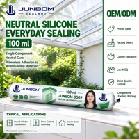 JUNBOM 9502 Mastic silicone pour verre, adhérence sans apprêt pour l'installation de cadres de fenêtres, direct usine, OEM ODM, étanchéité pour la rénovation