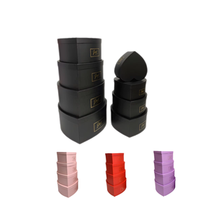 Einfarbige Heißpräge-Geschenkbox-Set in Herzform (8 Stück) - Blumenbox, Umarmungskorb & Geburtstagsgeschenkbox - Product Image 6