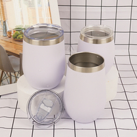 Gelas Tumbler Bentuk Telur Lucu dari Baja Tahan Karat Berlapis Ganda dengan Logo Kustom untuk Perjalanan, Kantor, Mobil.
