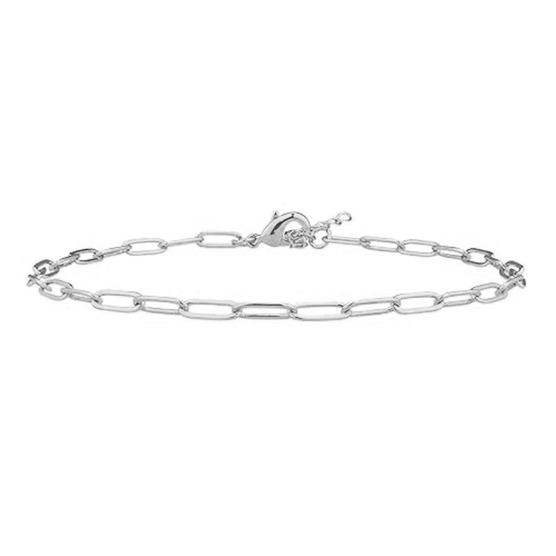 Silver paperclip bracelet