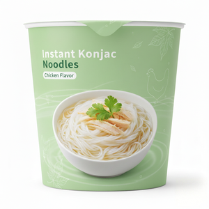 Nouilles à faible teneur en glucides à base de plantes, soupes aux multiples saveurs, nouilles shirataki instantanées en gobelet, emballage OEM ODM - Product Image 3