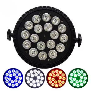 Iluminación de escenario profesional 18 4in1 5in1 6in1 RGBW RGBWA UV Flat Par Light DJ Disco - Product Image 2