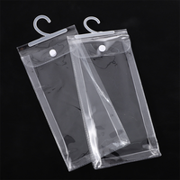 Sac en plastique transparent refermable personnalisé ES avec cintre pour l'emballage des vêtements