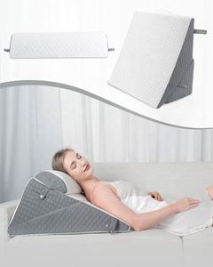 Adjustable Wedge <b>Pillow</b> Triangle Acid Reflux Knee Legs Relax Back Pain Relief Soft <b>Memory</b> Foam Bed Wedge <b>Pillow</b> for Sleeping - Product Image 2