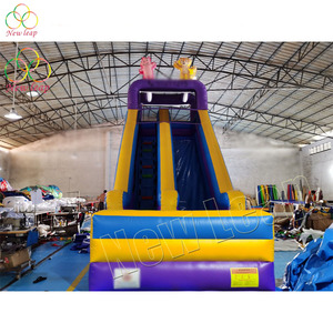 Nouveau Château Gonflable Sec Monoplace pour Adultes Leap Factory, 6m de Haut, Violet, avec Toboggan et Mur d'Escalade, <span class=keywords><strong>Jeu</strong></span> Sportif - Product Image 4