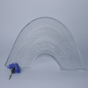 Plaque de verre décorative courbée sur mesure avec texture givrée et bulleuse, verre artistique pour hôtels, bâtiments commerciaux et décoration murale - Product Image 5