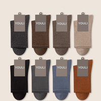 Chaussettes décontractées classiques noires en coton pour hommes, vente en gros