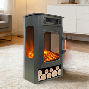Caminetto Elettrico Moderno in Stile Retrò Francese, Riscaldatore per Ambienti con Effetto Fiamma 3D - Product Image 1