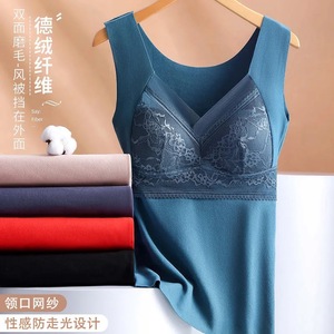 Venta al por mayor caliente señoras ropa interior térmica mujeres Sexy largo cálido chaleco invierno nueva talla grande sin costuras mujeres camisetas sin mangas - Product Image 4