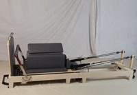 Équipement de fitness Pilates Reformer pliable en bois d'érable personnalisé de qualité supérieure pour la musculation et l'entraînement de yoga