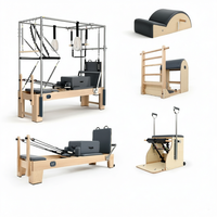 Ensemble de cinq pièces de Pilates en bois d'érable de haute qualité pour lit semi-élevé, idéal pour la gym, l'entraînement personnel, le studio de yoga et le fitness à domicile