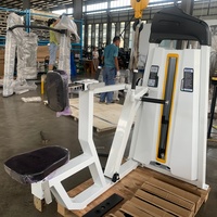 Máquina de remo ajustable con asiento trasero, soldada con robot industrial, con sistema de cable de acero de alta resistencia y carga de pin, para entrenamiento comercial