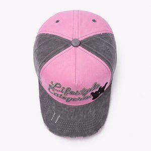 Casquette de camping 5 panneaux en jean vieilli brodé en chenille 3D noire avec logo personnalisé, style vintage, vente en gros, fabricant de casquettes - Product Image 4