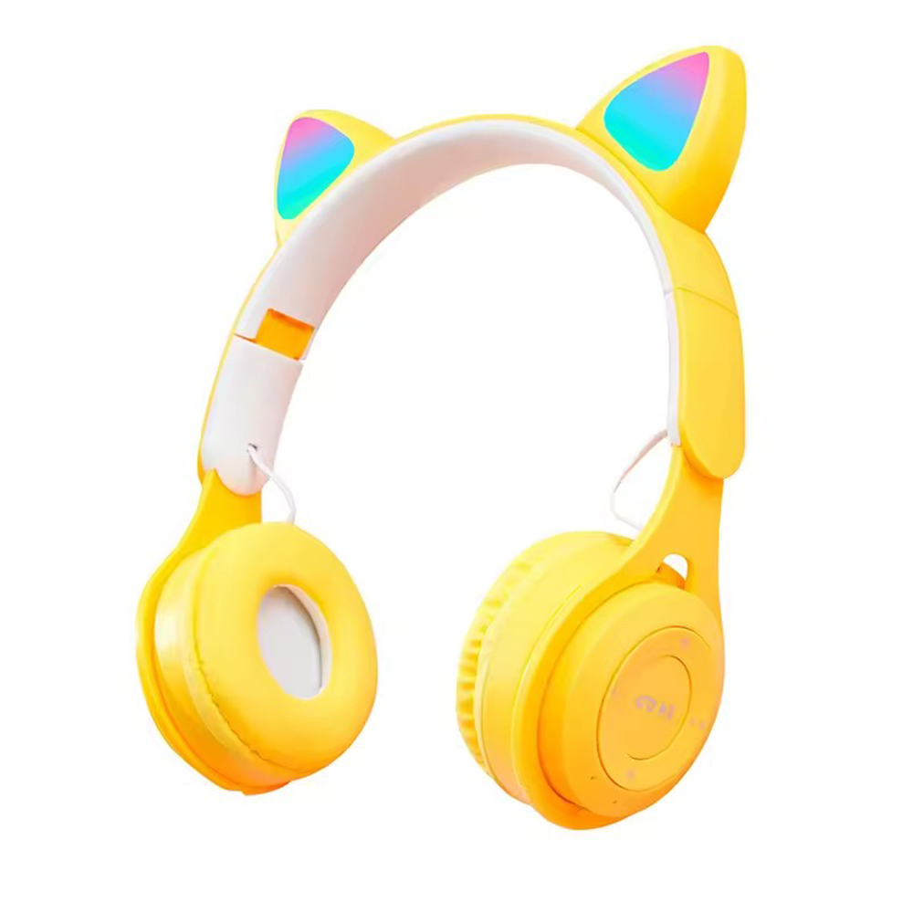 Y08 Cute Pink Cat Ear Headphones - High Quality Wireless