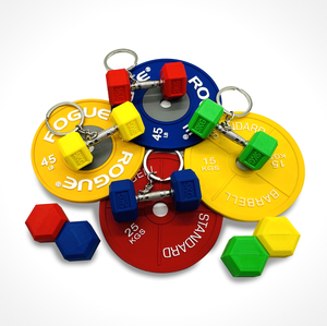 カスタム3Dゴム製アルミコンパスキーホルダーミニダンベルバーベルジムフィットネスプロモギフト - Product Image 1