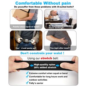 Personalizado Men's White Casual <span class=keywords><strong>Elastic</strong></span> Golf Nylon Ratchet Belt - Product Image 5