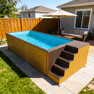 Piscina Portátil de Fibra de Vidrio de 3m, 4m, 5m con Ventana de Vidrio, Instalación Rápida, Venta al por Mayor, Piscina en Contenedor - Product Image 6