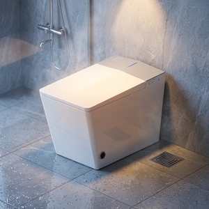 Inodoro Inteligente de Alta Gama, Montado en el Suelo, Cuadrado, Negro Mate, con Descarga Automática, Eléctrico, de Cerámica, para Baño - Product Image 1