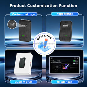 Kit Carlink Tpct Usb Carplay Ota Update Plus d'applications CarPlay filaire vers sans fil 2 en 1 Usbc Wifi6 Boîte intelligente Ai adaptateur pour <span class=keywords><strong>Waze</strong></span> - Product Image 3