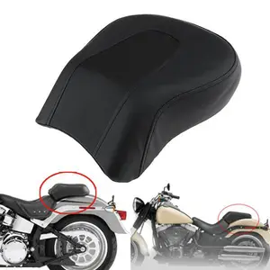 Para una Harley Softail gordo FLSTF 2008-2014 motocicleta gira partes pasajero trasero de suave Solo asiento de cuero de cojín