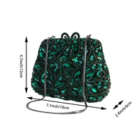 Pochette de soirée classique de luxe pour femme avec chaîne, ornée de cristaux étincelants et de strass, idéale pour mariage et fête