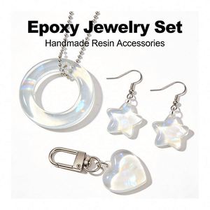 Handmade Jewelry Resin Kit DIY UV Hard Crystal Clear LED <b>Lamp</b> Silicone Molds <b>Glitter</b> Foil Flowers MODEL Keychain - Product Image 6