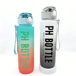 Bouteille d'eau de sport en plastique réutilisable sans BPA de grande capacité 32oz/1000ml avec marqueur de temps pour la <span class=keywords><strong>motivation</strong></span> - Product Image 5